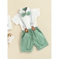 thumbnail image 4 of Franhais Kid Long-Sleeve Tops, Suspender Pants Suit, Long Sleeve Lapel Neck Shirt Loose Pants, 4 of 9