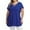 Blue, variant on Womens Plus Size Tops Criss Cross V Neck Short Sleeve Summer Casual Blouses, Wine-2X