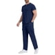 thumbnail image 1 of Ceisia Men's Solid Color Medical Scrubs Set V-Neck Short Sleeve Top Multi-Pocket Cargo Pants for Healthcare Workers Dark Blue M Gifts, 1 of 8