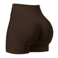 thumbnail image 5 of Pantalones cortos sin costuras para mujer que realzan el trasero: pantalones cortos de yoga de cintura alta para el gimnasio, tejido elástico en 4 direcciones, cintura cónica para hacer ejercicio, 5 of 5