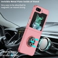 thumbnail image 3 of For Samsung Galaxy Z Flip 7 Matte Silicone TPU Rubber Magnetic with 360° Ring Stand Grip Shockproof Slim Hybrid Phone Case Cover by Xpression, Pink, 3 of 9