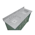 thumbnail image 5 of Sydney 60" Double Bathroom Vanity with Sage Green Cabinet and Carrara Marble Top, 5 of 6