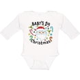 thumbnail image 3 of Inktastic Baby's 1st Christmas Santa with Candy Canes Boys or Girls Long Sleeve Baby Bodysuit, 3 of 5