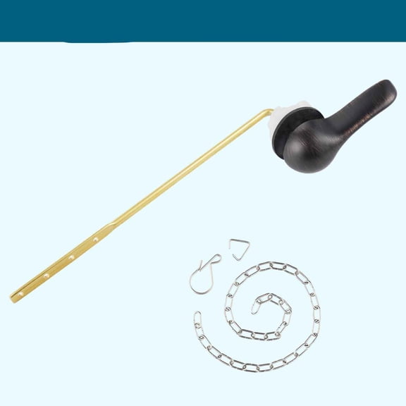 Metal Toilet Handle Replacement Kit Universal Front Mount Fit, Toilet Lever Compatible with American Standard/Glacier Bay/Gerber, Toilet Flush Handle with Flapper Chain, Oil Rubbed Bronze