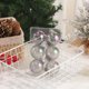thumbnail image 3 of 6 piezas de adornos de bolas de Navidad, adornos de bolas de Navidad blancos y rosados, decoración para árbol de Navidad 2025, colgante para fiesta de boda y carnaval, 3 of 5