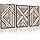 Bohemian Geometric Wood Wall Art Set - Modern Line Design (16x24", 3-Piece)