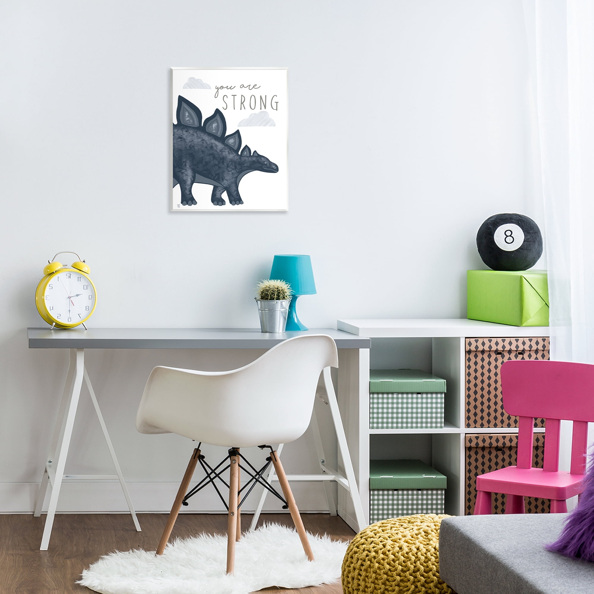 Stupell Industries You Are Strong Dinosaur Wall Plaque Art, design by Elizabeth Tyndall