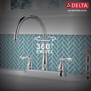Delta Windemere Two Handle Kitchen Faucet in Chrome 21996LF