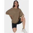 thumbnail image 3 of 3-pack Khaki Women's Plus Size T Shirts Oversized Tees Summer Half Sleeve Crew Neck Tunic Tops, 3 of 6
