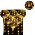 thumbnail image 2 of 6 unidades de globos brillantes, globos de helio transparentes de burbuja blanca cálida, luces de hadas compatibles con decoración navideña para fiesta de bodas de cumpleaños Afortunado Sencillez, 2 of 5