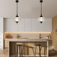 thumbnail image 6 of Bella Depot 11.2" Modern Crystal Dimmable Chandelier Luxuruy Black Lantern Pendant Light with LED Light, 6 of 9