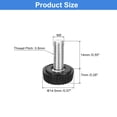 thumbnail image 2 of 15Pack M5x14mm Threaded Knurled Thumb Screws, Zinc Plated Carbon Steel Clamping Knobs Grip, Black, 2 of 5