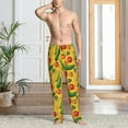 thumbnail image 5 of Uemuo Colorful Vegetables Pattern Men's Wide Leg Palazzo Lounge Pants with Pockets Light Weight Loose Comfy Casual Pajama Pants-Small, 5 of 9