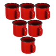 thumbnail image 3 of 6pcs Vintage Enamel Mugs, Premium Drinking Cups for Tea, Juice & Hot Beverages, Easy Clean, Slip Resistant Handle for Camping & Daily Use, 3 of 5