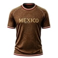 thumbnail image 2 of Mexico 2026 Soccer Cup Jersey for Men, V-Neck Short Sleeve T-Shirt, Retro Cactus & Sun Graphic Sports Soccer Top, Breathable Fan Support Tee, 1 Pack Coffee XXXXL, 2 of 4