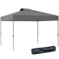 thumbnail image 1 of Outsunny 10' x 10' Pop Up Canopy Tent with Airy Top Vent and Bag, Grey, 1 of 10