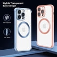 thumbnail image 5 of Magnetic Case for iPhone 14 Pro [Compatible with Magsafe] [Military Grade Drop Protection] Clear Slim Plated Case Shockproof Anti-Yellowing Phone Case 6.1"- Blue, 5 of 12