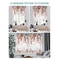 thumbnail image 4 of Brown Eucalyptus Tie Up Curtains for Windows 63 Inch Length Balloon Curtains Kitchen Adjustable Balloon Window Shade Summer Botanical Weeping Pastoral Tie Up Valance Bathroom Curtain Window 46"x63", 4 of 6