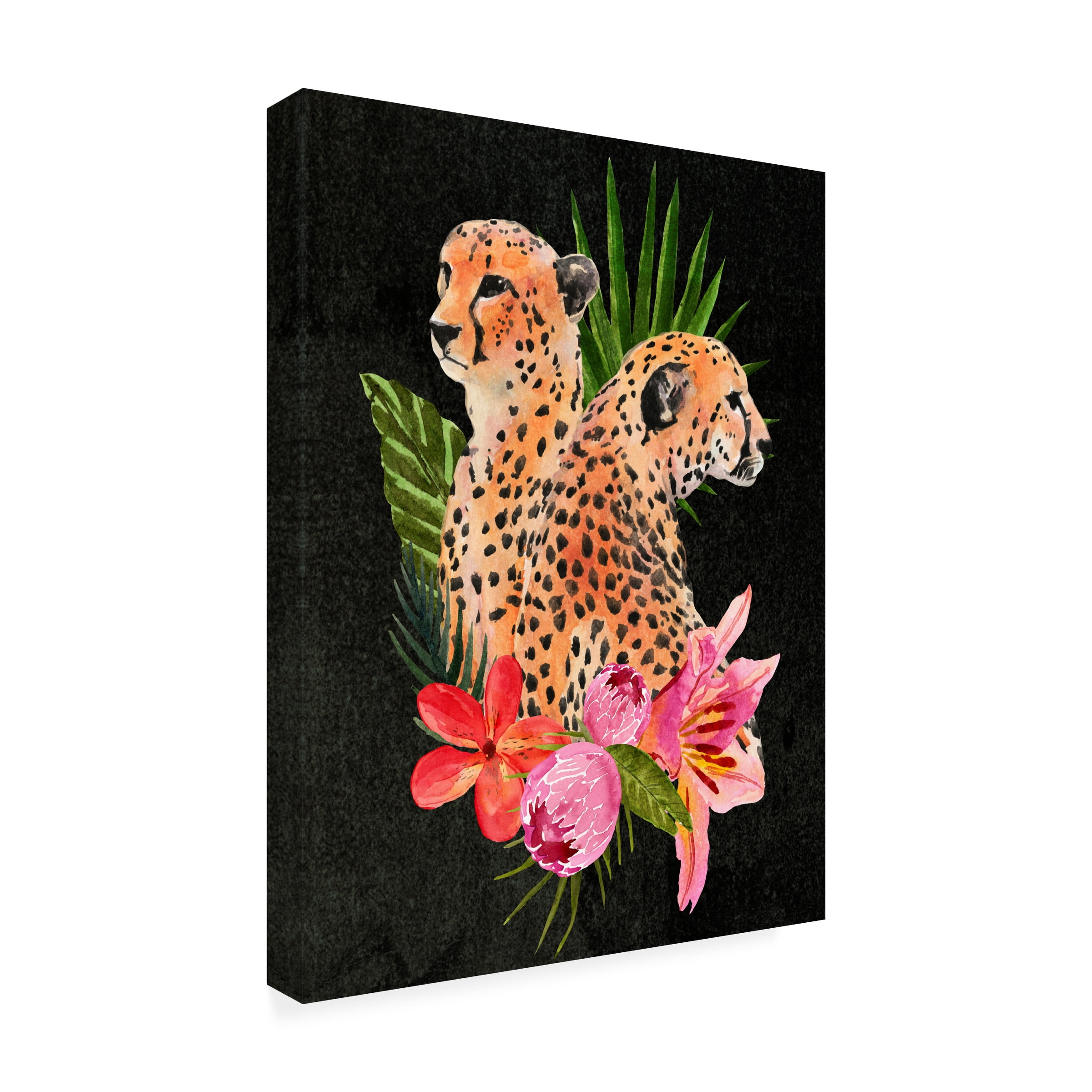 Annie Warren 'Cheetah Bouquet I' Canvas Art