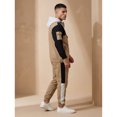 thumbnail image 4 of Men Colorblock Quarter Zip Heavy Pullover Hoodie & Jogger Set, 4 of 7