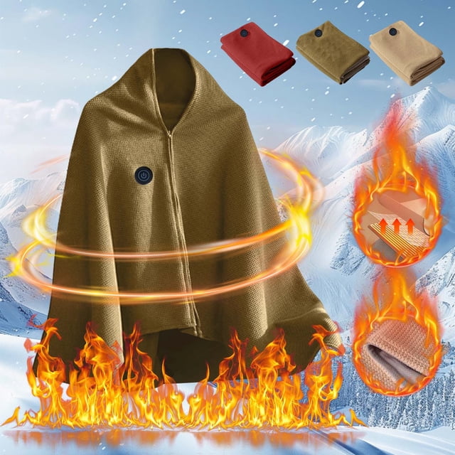 Mother's Day Gift's,USB Heated Blanket, Heated Throw Blanket with Zipper, Portable Wearable Throw Wrap, Machine Washable USB-Powered Heating Blanket for Winter Comfort, $BS$3