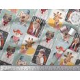 thumbnail image 3 of Soimoi Polyester Crepe Fabric Paw,Hat & Animals Patchwork Decor Fabric Printed Yard 42 Inch Wide, 3 of 3