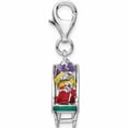 thumbnail image 2 of Sterling Silver Amore La Vita Rhodium-Pl Polished Enameled Sled Charm (23.85 X 16.1) Made In China -Jewelry By Sweet Pea, 2 of 8