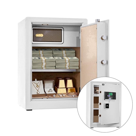Tigerking 3.7 Cu. ft. Large Safe Box, Security Home Safe with Interior Safe Lock Box, Waterproof Document Bag, Electronic Keypad Digital Lock, for House Office