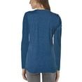 thumbnail image 3 of Autumn Long Sleeve Pleated Button Down Tunic Tops for Women Casual Loose Round Neck T Shirt Ladies Fashion Solid Shirts Blouse, 3 of 6