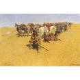 thumbnail image 2 of Remington, Frederic 32x23 White Modern Wood Framed Museum Art Print Titled - An Old Time Plains Fight, 2 of 4