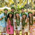 thumbnail image 6 of PMU Luau Tropical Fern Leaf Lei 3 Sets (12pcs) Green Wearable (Head, 2 Wrists and Necklace) Party Costume, 6 of 8