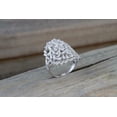 thumbnail image 6 of HeartsAndYou 2ct Baguette Cut Moissanite Engagement Ring for Women 18k White Gold over Silver Cocktail Cluster, 6 of 7