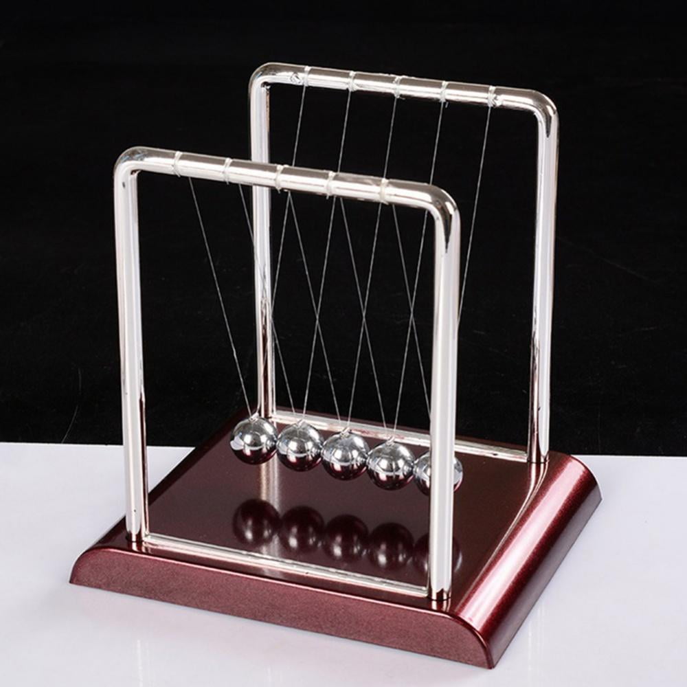 Newtons Cradle Balancing Balls Science in Motion Wood Grain Westminister Inc 