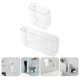 thumbnail image 3 of 2 cajas de almacenamiento transparentes para pared, sin perforaciones, 3 of 5