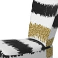 thumbnail image 3 of Designart "Black Striped Pattern" Upholstered Patterned Accent Chair and Arm Chair, 3 of 5