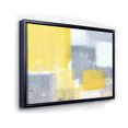 thumbnail image 2 of Designart Grey and Yellow Blue Abstract XXI FLOAT FRAME WALL ART, 2 of 3
