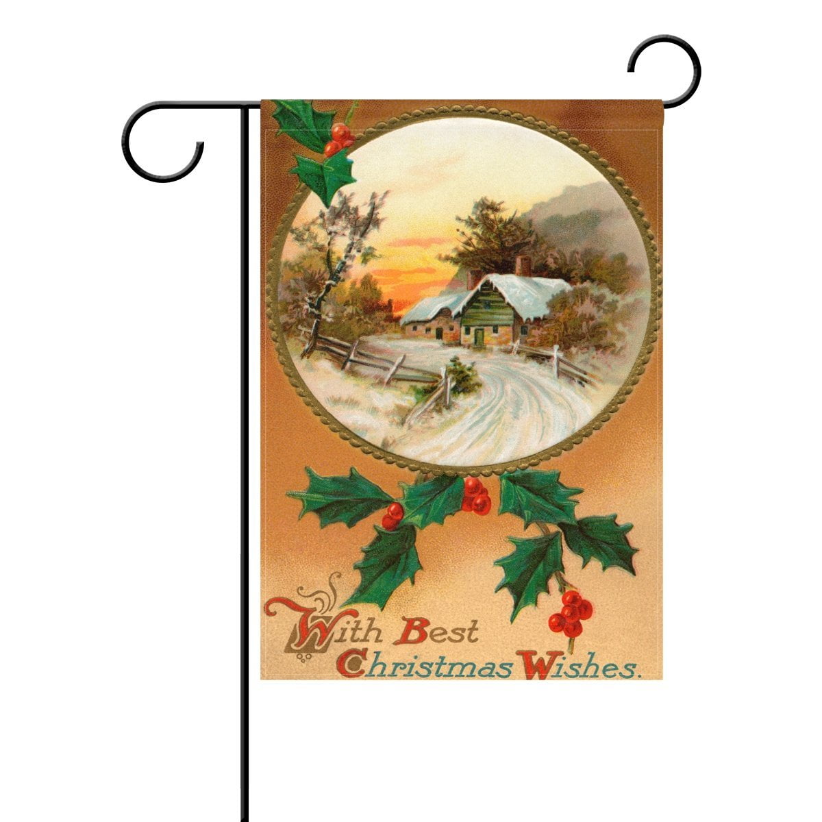 POPCreation Christmas Garden Flag 28x40 inches Winter Holiday