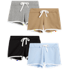 Sweet Hearts Girls' Active Shorts - 4 Pack French Terry Athletic Gym Dolphin Shorts (7-16)