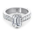 thumbnail image 2 of Kona - Moissanite Emerald Cut Lab Diamond Detailed Engagement Ring, 2 of 4