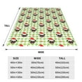 thumbnail image 3 of Salouo Christmas Hat French Bulldog Print Bed Blankets,Flannel Blanket Comfortable Air Conditioning Blanket Lightweight Blanket for Sofa Bed Travel & Couch -50"x40", 3 of 8