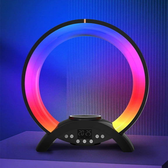 HOZVOMI Wireless Bluetooth Speaker with Excellent Sound, Portable Design, Long Battery Life, Fast Bluetooth 5.0, RGB LED Light for Home & Outdoor, Black