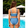 thumbnail image 4 of Aideaone Girls Swimsuit 2 Piece Color Block Swimwear Teen Bathing Suit Girl's Bikini Set Size 9-16Y, 4 of 7