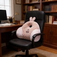 thumbnail image 4 of Pink Office Lumbar Support Cushion Cartoon Design Chair Back Pillow For Long Period Sitting 18.9X13.78 Inch, 4 of 7