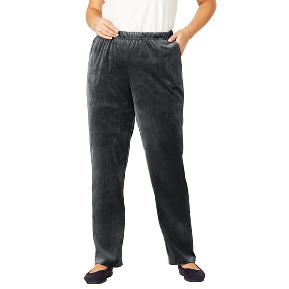 Woman Within Plus Size Velour Pant