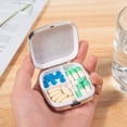 thumbnail image 4 of Portable Metal Travel Medicine Box/Storage Box (Square 3 Compartments, Square Silver), 4 of 7