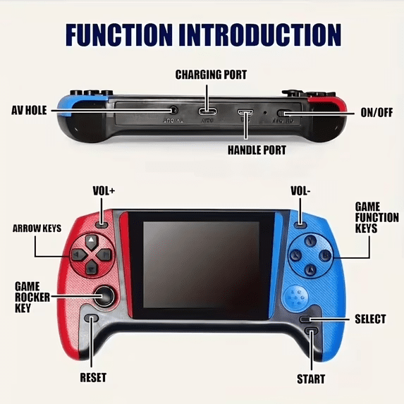 New model Retro handheld portable game console, 3.5-inch HD screen, two-player retro game console, two controllers | Compatible with TV/PC/Projector, perfect for holidays and cozy moments