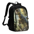 thumbnail image 1 of Balery Ferocious Dinosaur Mochila con carga USB para hombre y mujer - Mochila impermeable y antirrobo para portátil con puerto USB para viajes, trabajo, estudios y universidad, 1 of 7