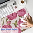 thumbnail image 4 of Long Mouse Pads for Desk,Pioneer Flower Floral Print Pattern Desk Mats on Top Of Desks, Desk Mouse Pad Extra Large with 3mm Non-Slip Base and Stitched Edge for Gaming,Office,Work,Home 31.5"x11.8", 4 of 6