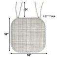 thumbnail image 3 of Aria Memory Foam Non-Slip Chair Cushion Pad with Ties 2 Pack - Silver Cream, 3 of 4