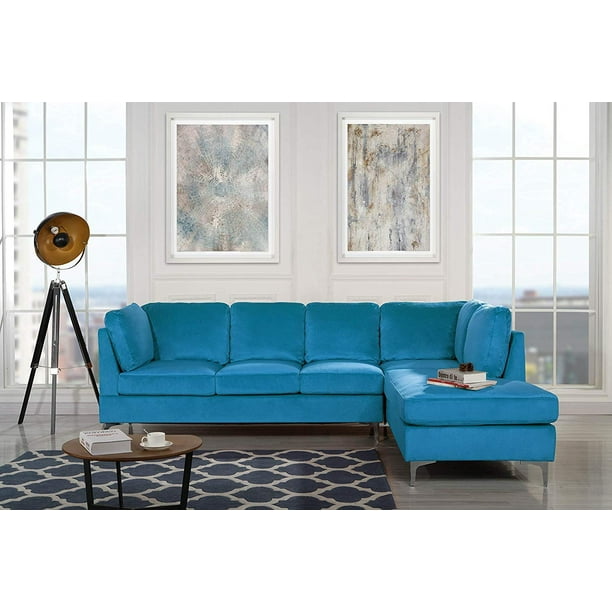 Upholstered Velvet 101.1" inch Sectional Sofa, Classic Living Room L